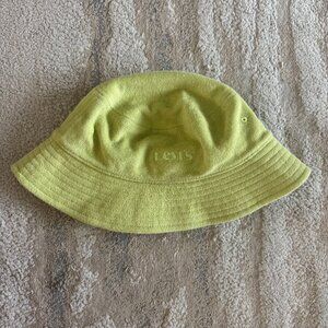 Levi's Olive green terry cloth bucket hat